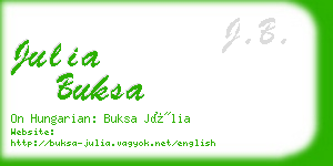 julia buksa business card